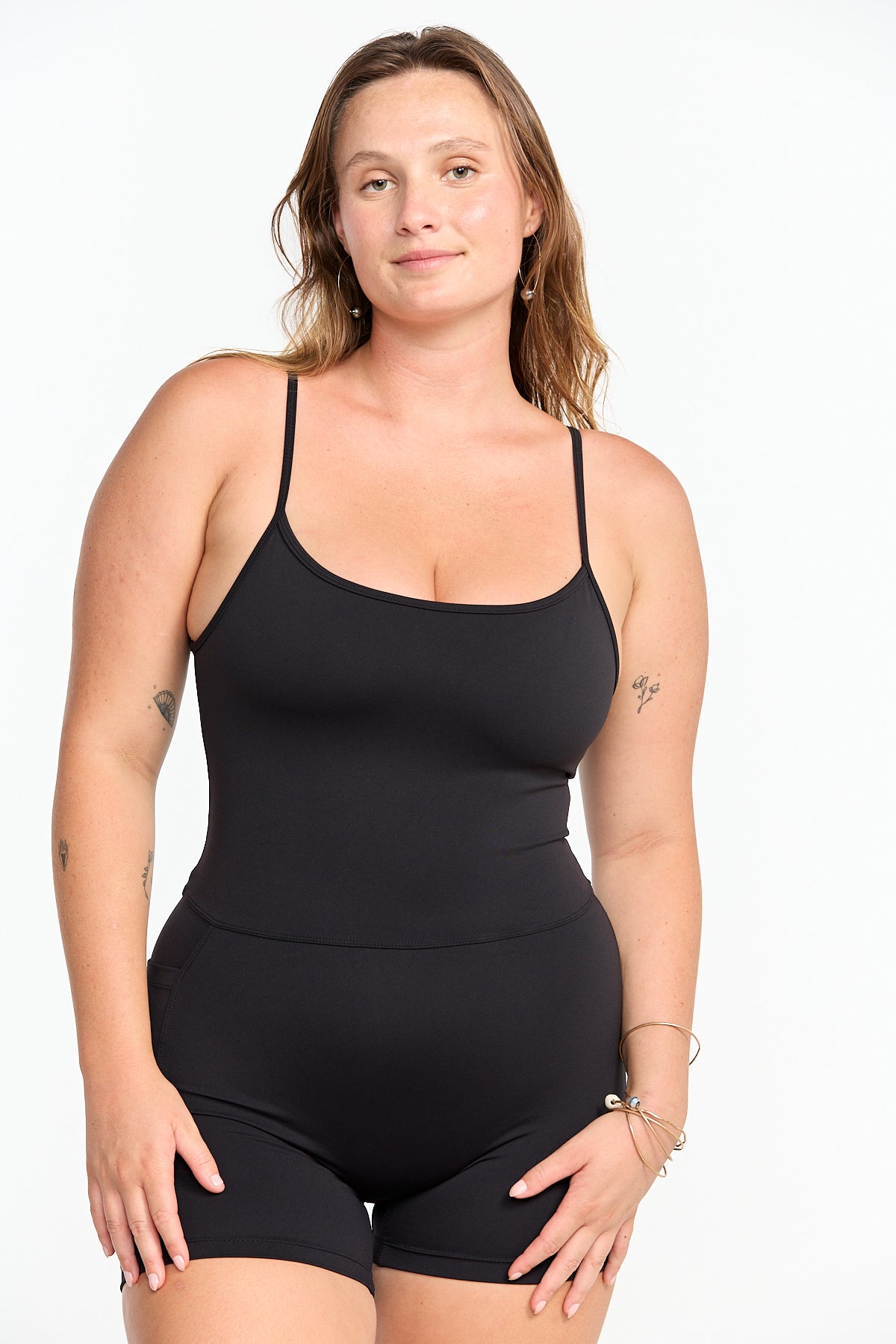 3" Active Romper - Black