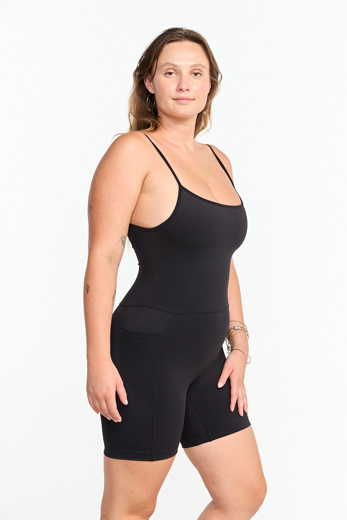 5" Active Romper - Black