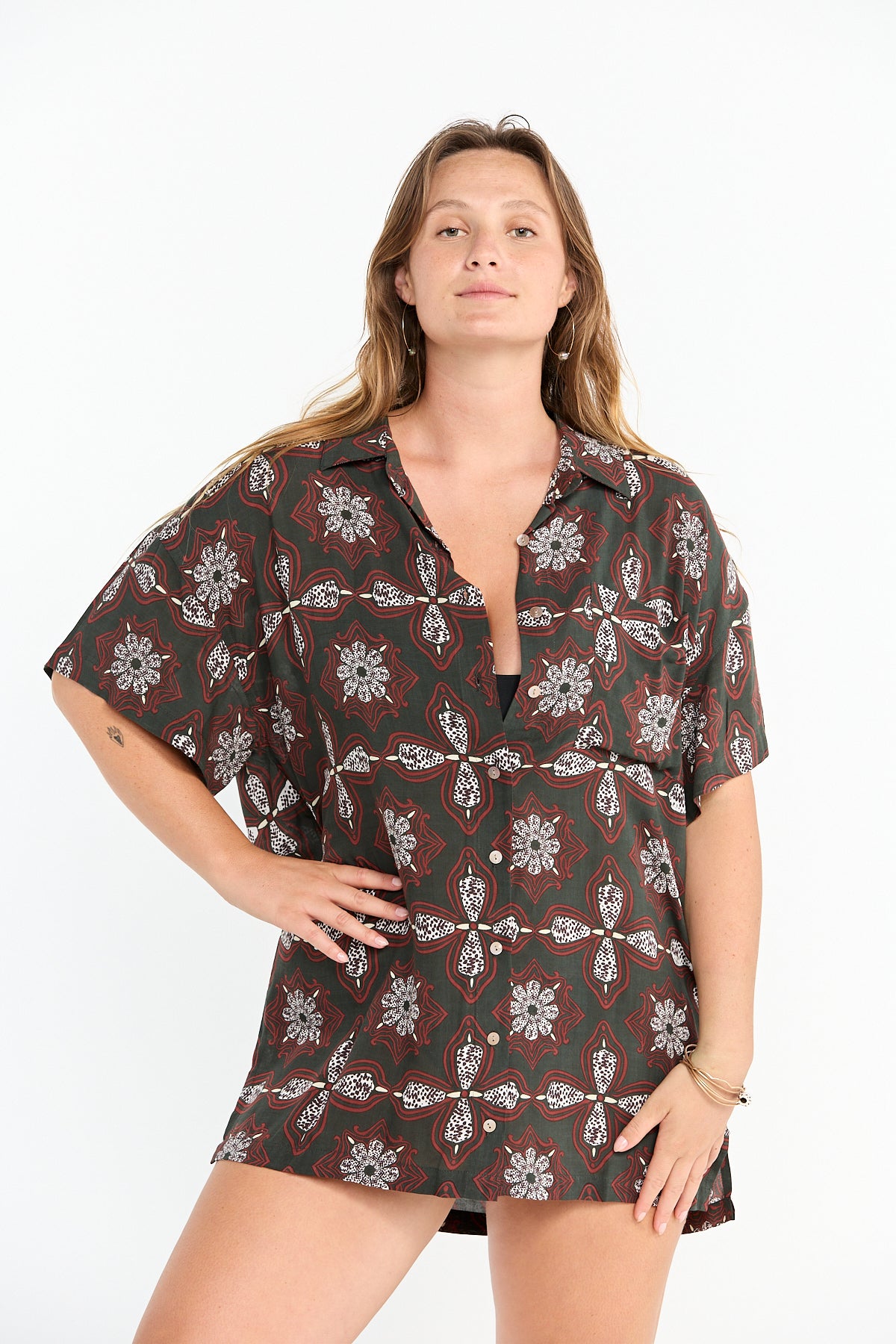 Aloha Shirt Dress - Kaleido