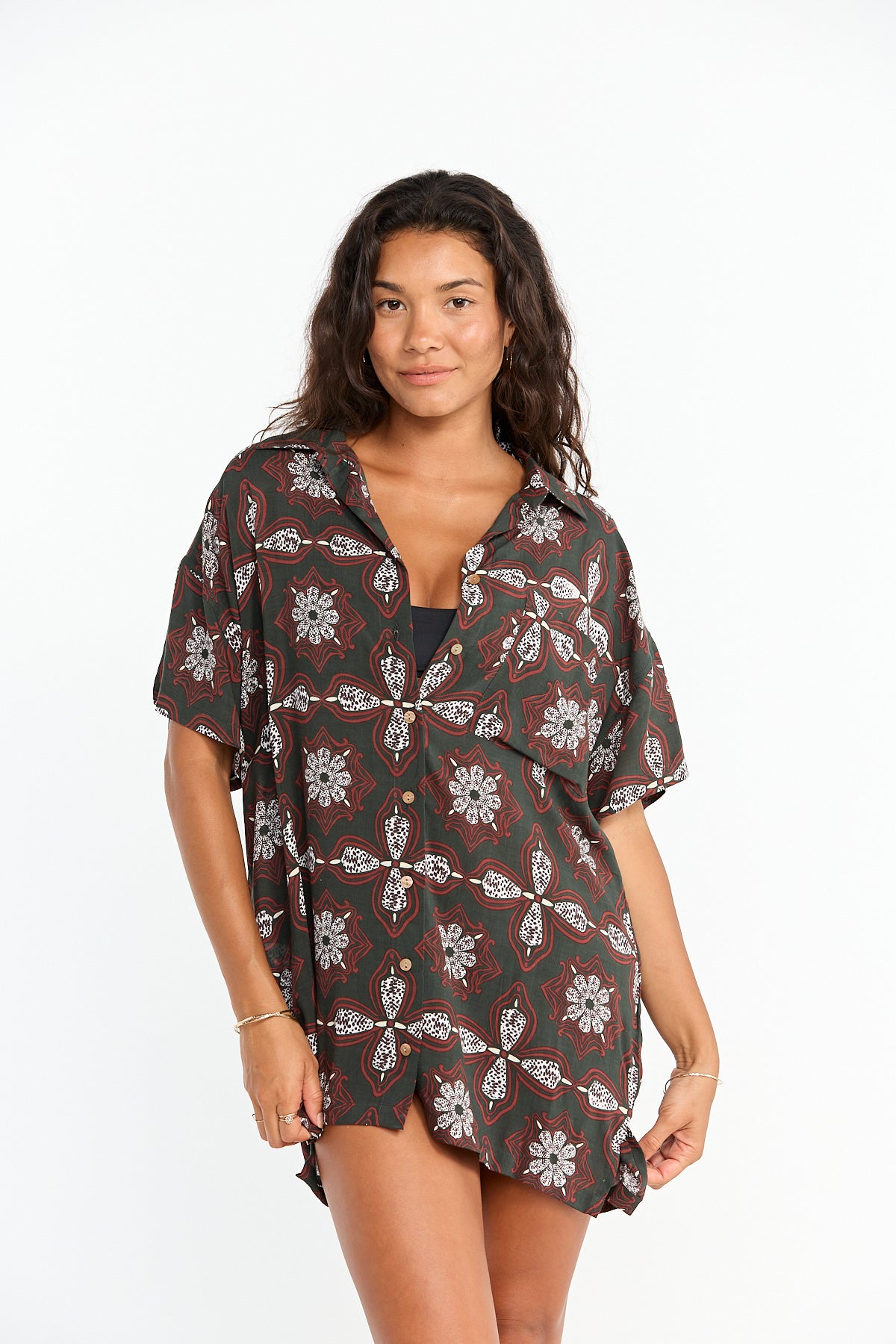 Aloha Shirt Dress - Kaleido