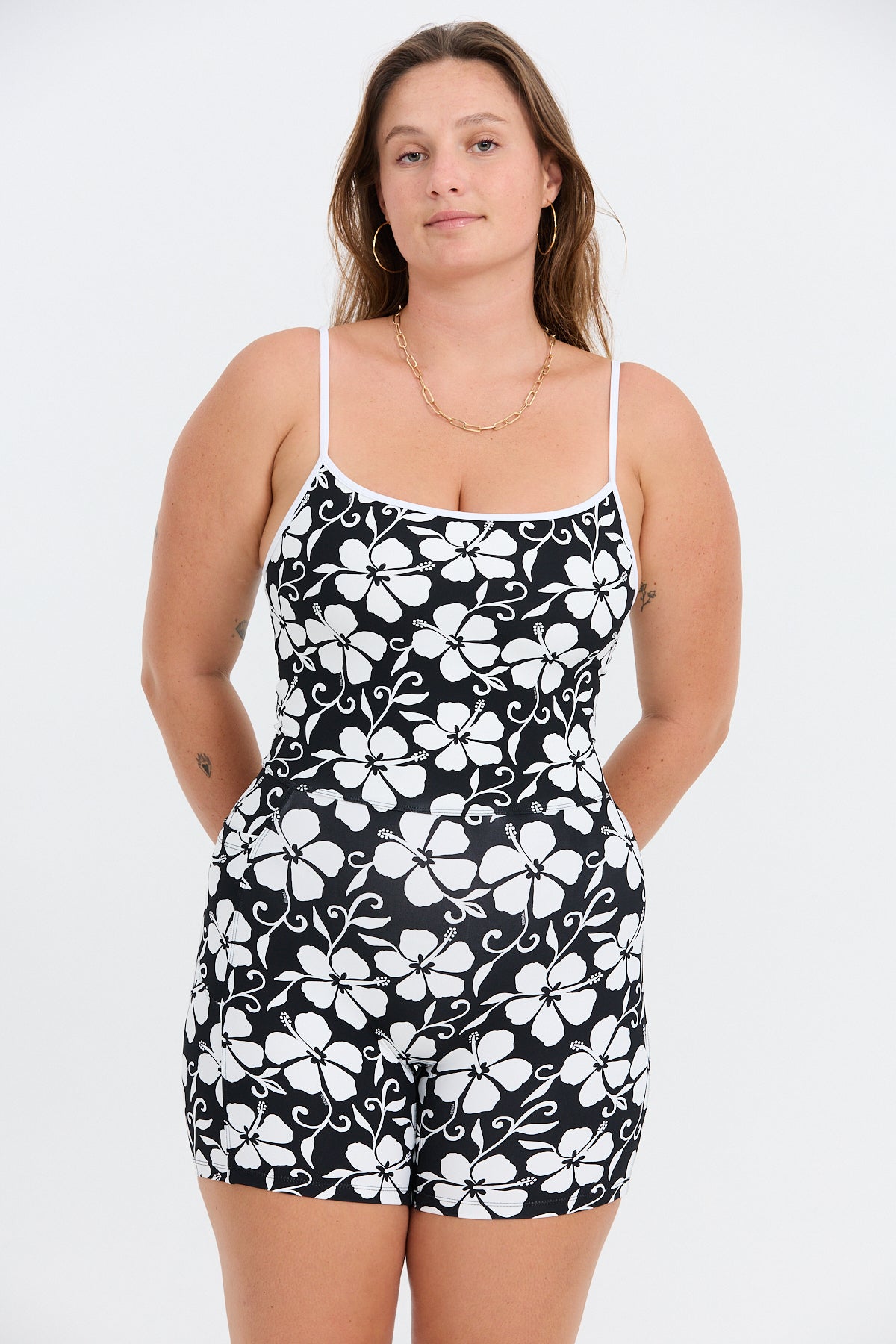 5" Active Romper - Pupukea Black