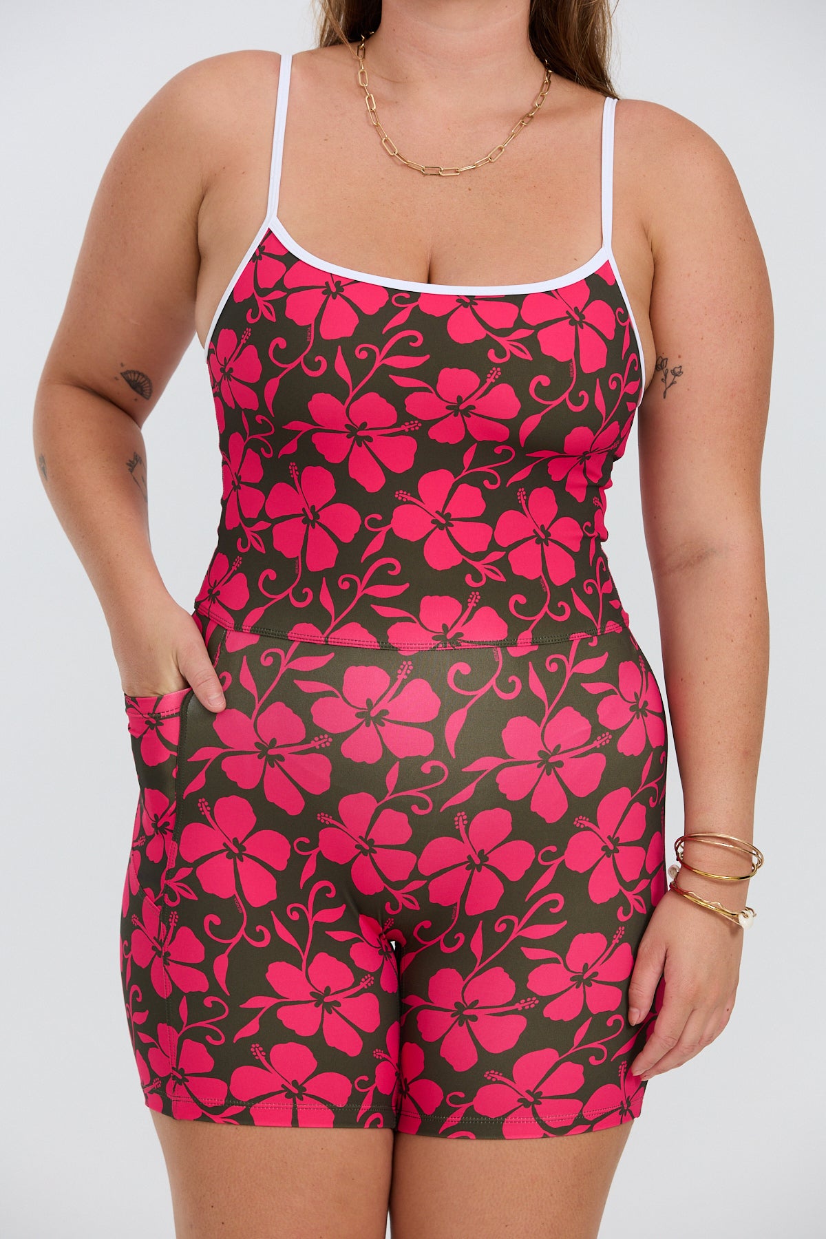 5" Active Romper - Pupukea Pink