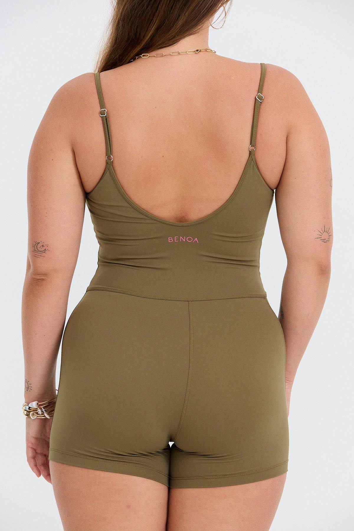 3" Active Romper - Khaki