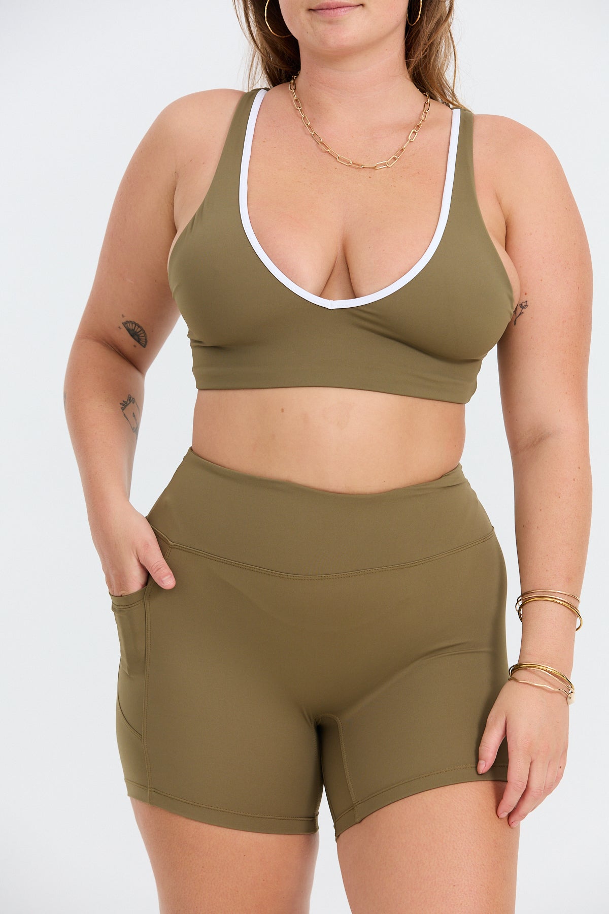 Sophia Sports Bra - Khaki