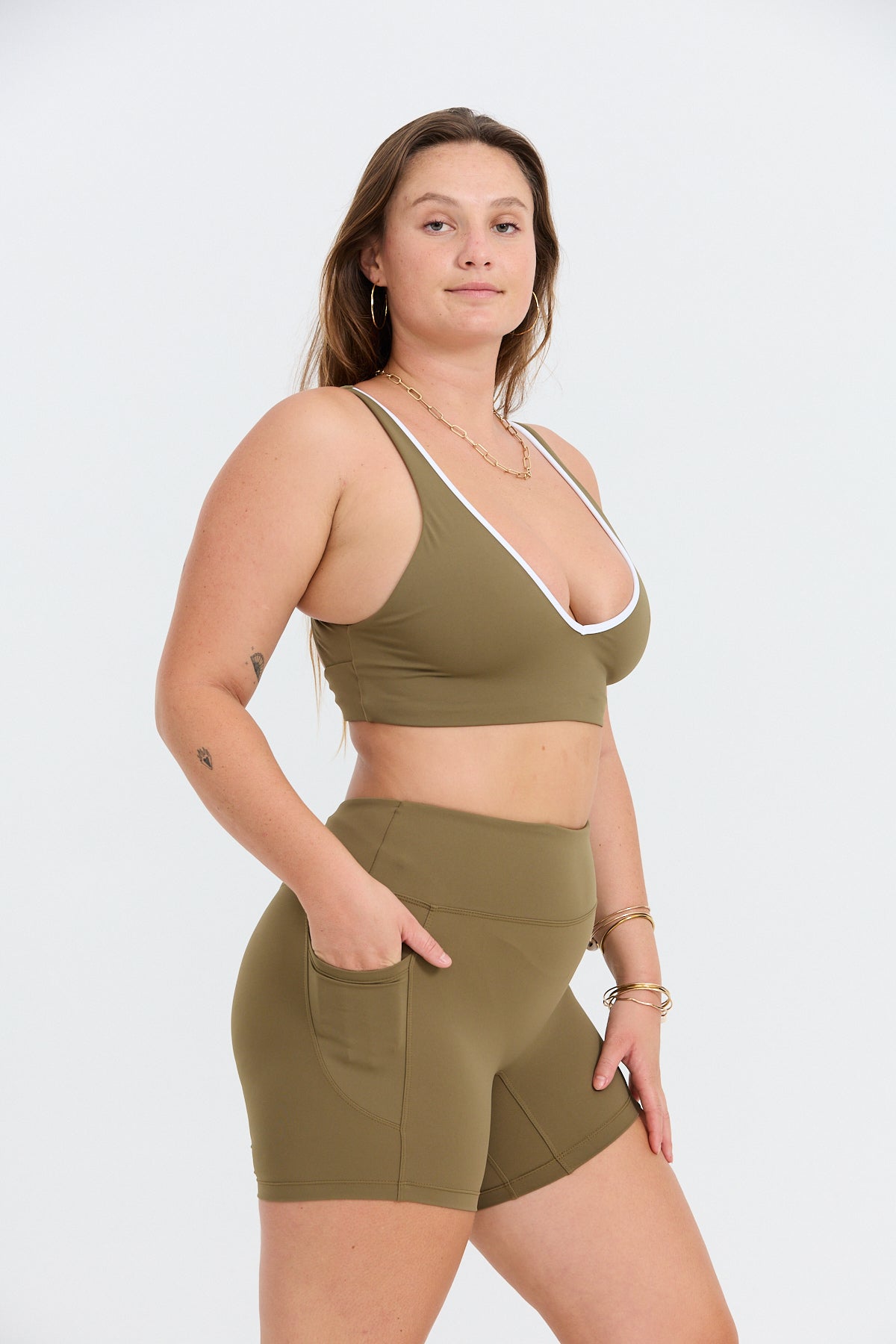 Sophia Sports Bra - Khaki