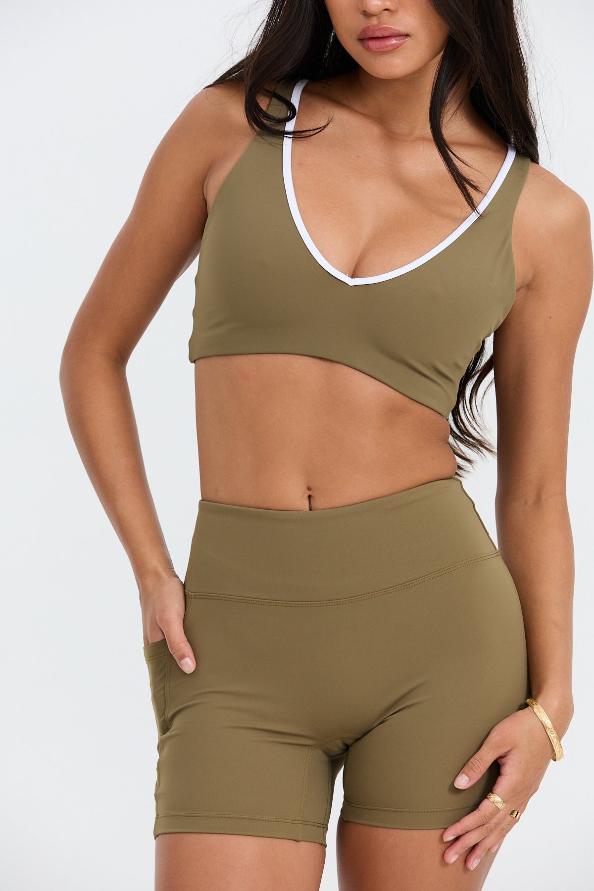 Sophia Sports Bra - Khaki