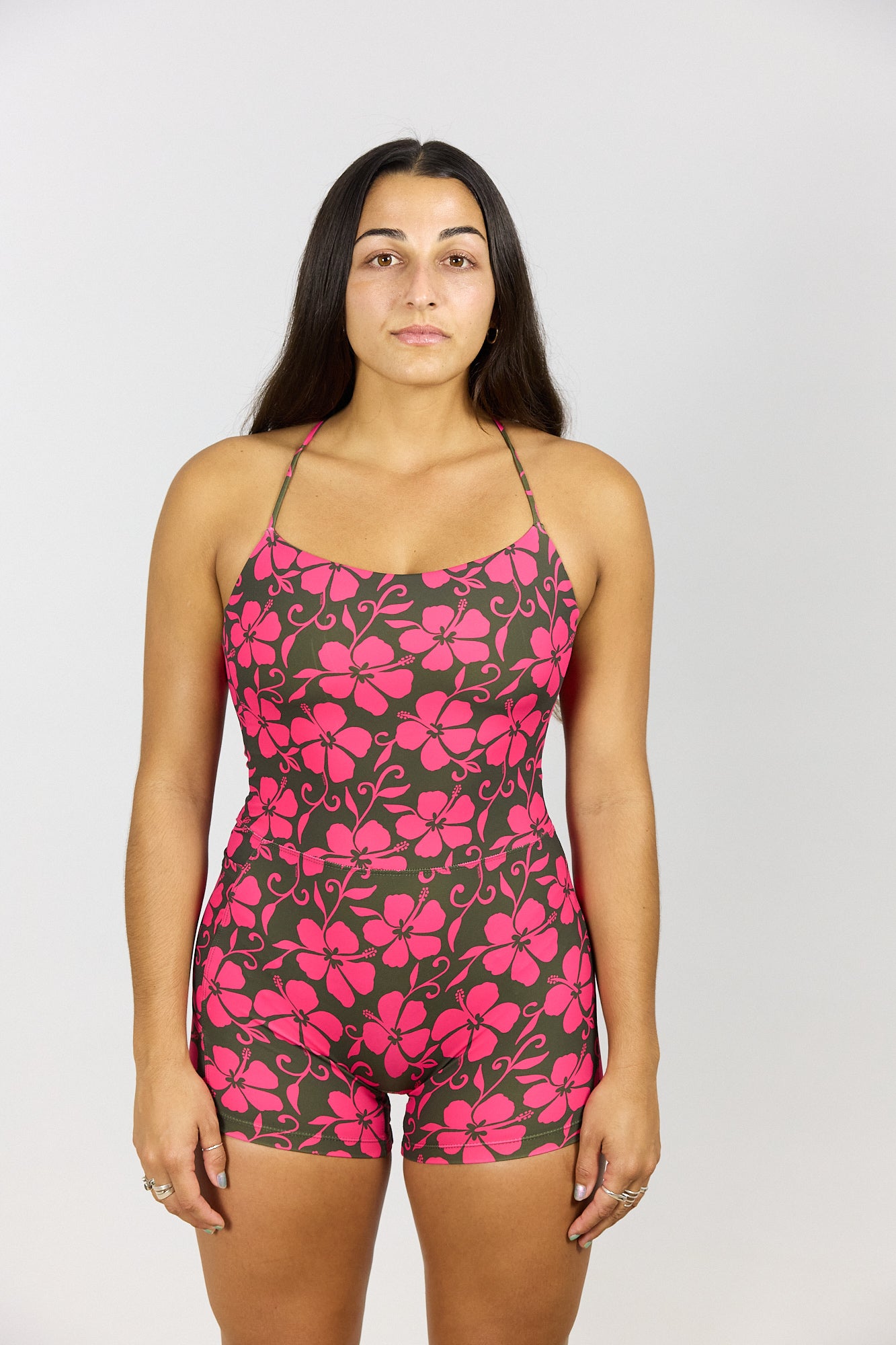 Cross-Back Active Romper - Pupukea Pink