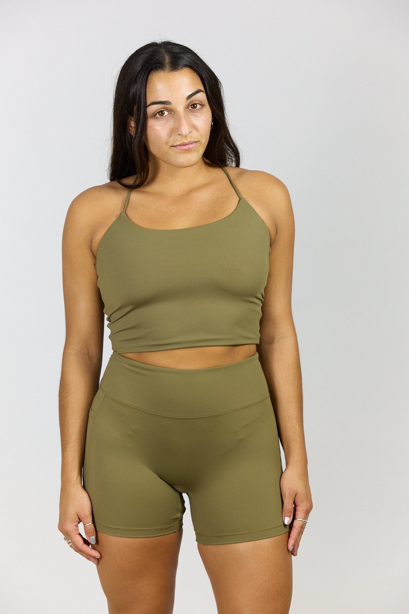 Cross-Back Active Tank - Khaki